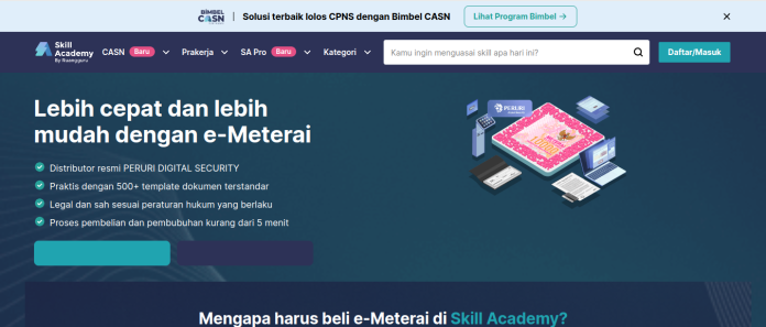 Review Detail Situs Beli E-Meterai by Skill Academy