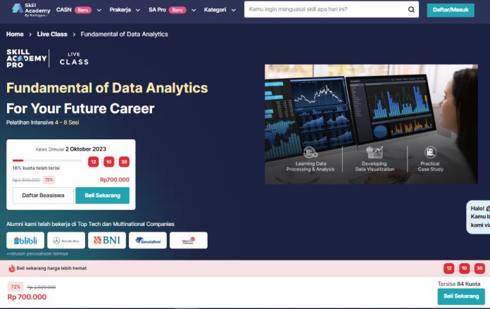 Kelas Fundamental of Data Analytics: Pintu Masuk Menuju Karier Masa Depan Anda dengan Skill Academy